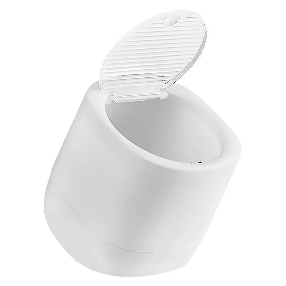 

Mini Trash Can Small Lid for Bedroom Bathroom Kitchen Garbage Waste Bin Plastic Basket Storage Container Desk Table Home Use