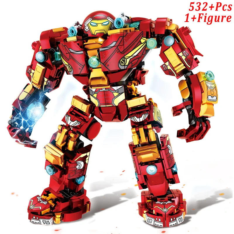 Marvel Model Superheroes IRON Hulkbuster War Machine Building Blocks Avenger Infinity Classic Movie MOC Kids Boys Toys DIY Gifts