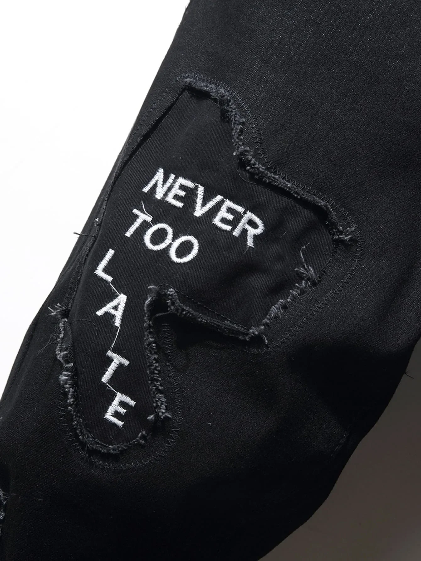 Streetwear Knee Ripped Skinny Jeans for Men Hip Hop Fashion Destroyed Hole Pants Solid Color Male Stretch Denim Trousers