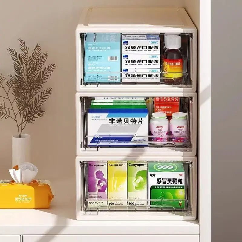 

Transparent medicine box, medicine storage box, drawer style household medicine box, multi-layer medicine storage cabinet