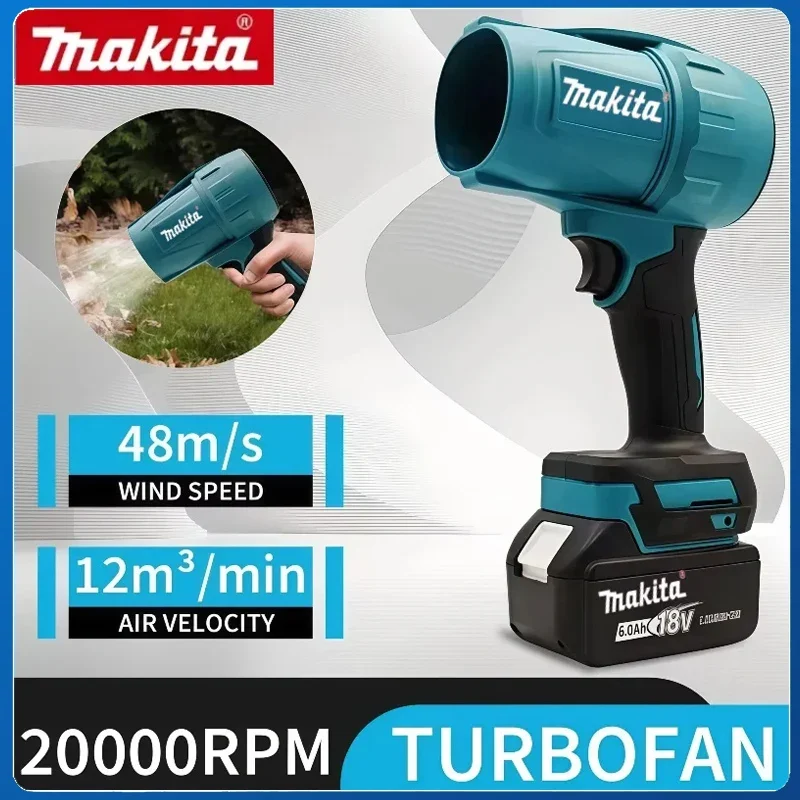 

Makita перезаряжаемый с подсветкой инструмент для чистки автомобиля 18 В электрическая воздушная тряпка ветра 30000 об/мин жестокий вентилятор турбо струйный вентилятор скорость турбо