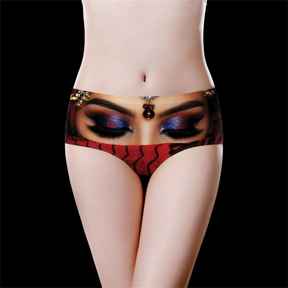 

1 шт., бесшовное нижнее белье из ледяного шелка со средней талией для женщин, дышащее и удобное с женским треугольным поясом телесного цвета