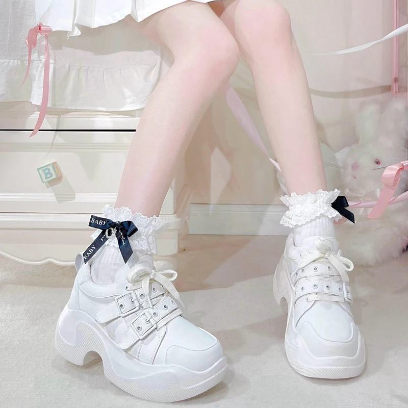 Niche Designer Punk Style Women's Shoes Avant-Garde Y2K Sub-Culture Girl Water Color All-Match Sneakers