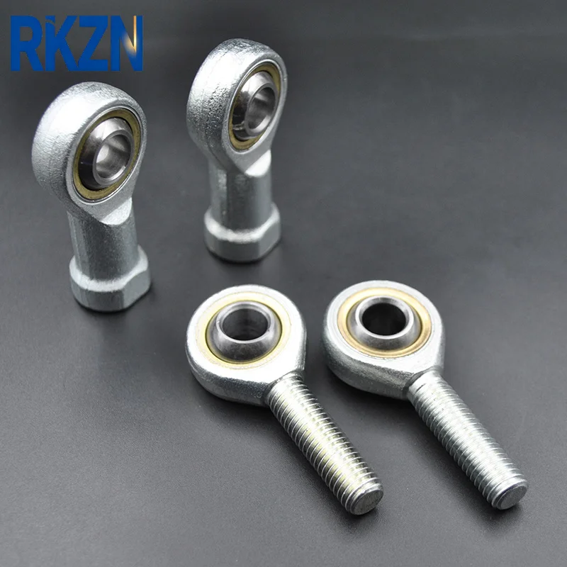 2Pcs Rod End Bearing 5mm 6mm 8mm10mm 12mm M5 M6 M8 M10 M12 SA SI T/K Ball Right Left Threaded Self-Lubricating Joint Bearings