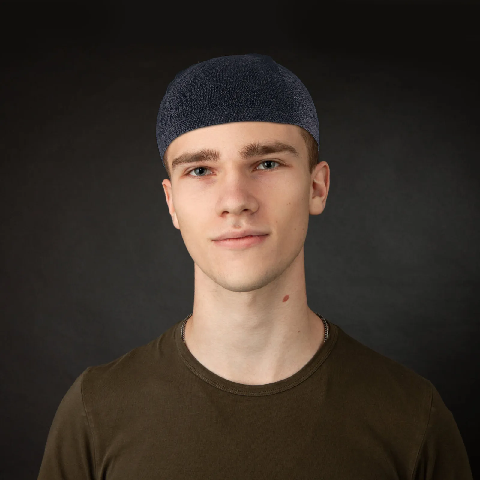 

Crochet Hat Comfortable Soft Knitting Skin Male Hat Fashion Outdoor Head Wrap Reusable Cap Muslim Men Knitting Fresh