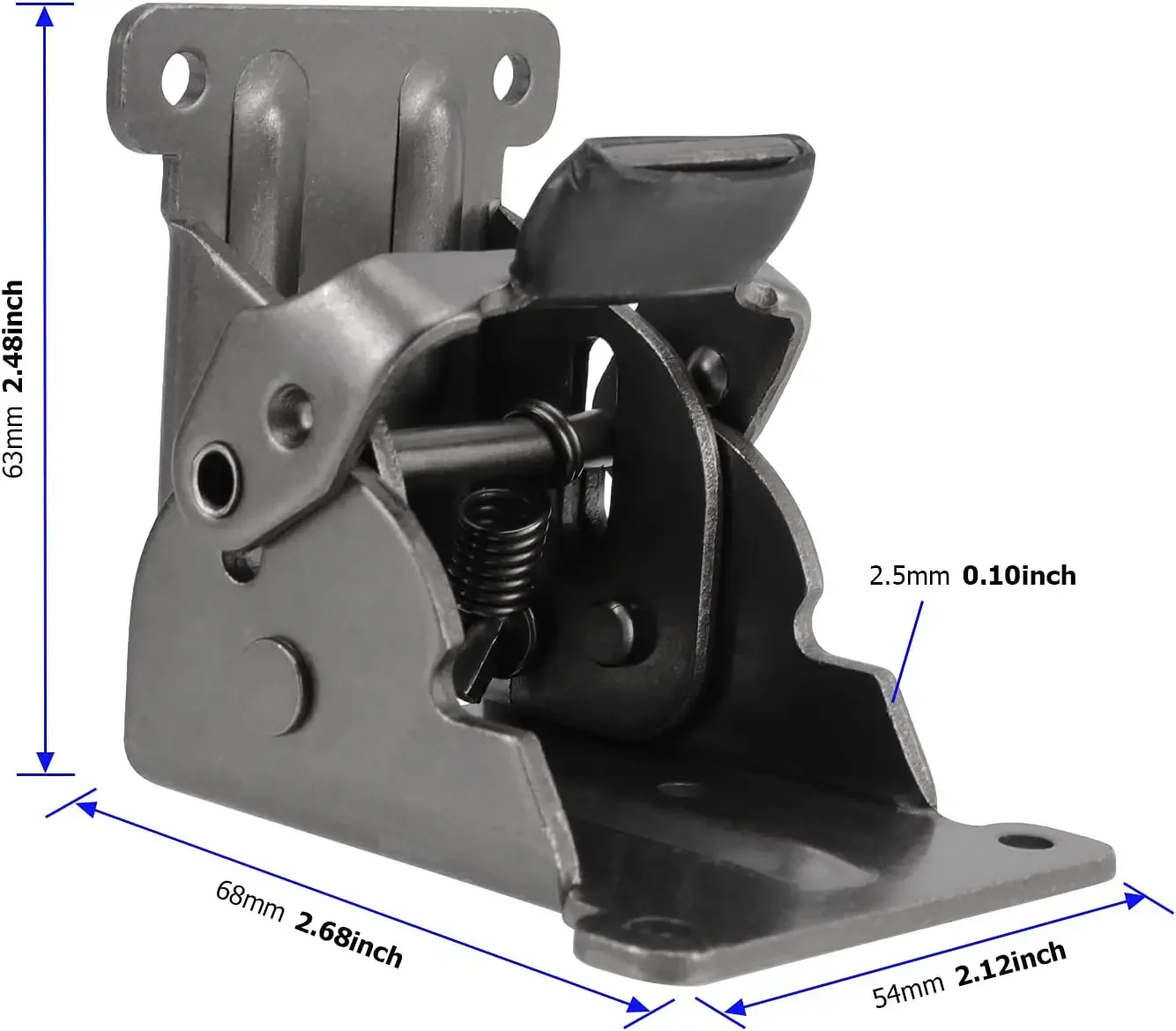 4 Stuks Opvouwbare Beugel Opvouwbare Vergrendeling Scharnier Lock Uitbreiding Ondersteuning Beugel Zelfsluitende Scharnier Met Schroeven Voor Tafel Bed been Voeten
