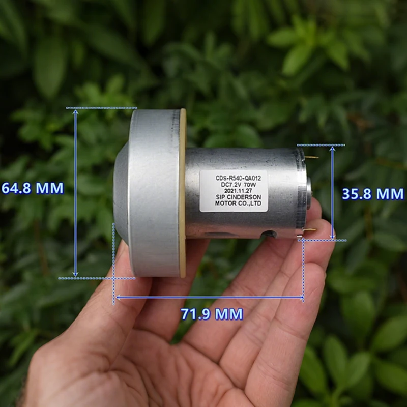 NEW 1Pcs 545 Motor DC7.2V 70W Vacuum Cleaner Motor Ball Bearing Micro Motor For Vacuum Cleaner Parts Air Blower Built In Driver
