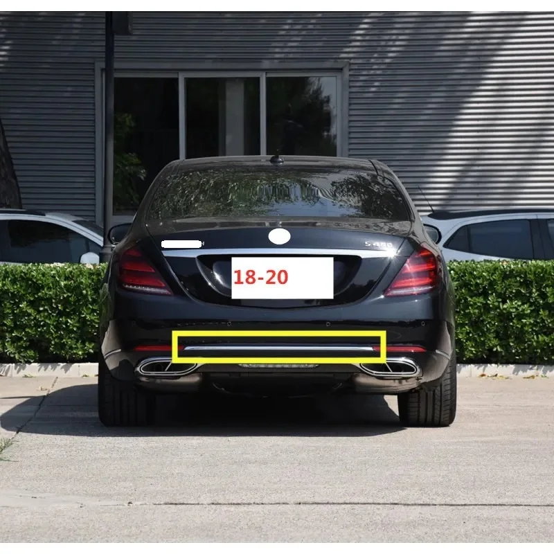 Rear bumper chrome decorative strip For Mercedes Benz S Class  Maybach W222 S450 S650 S680 S600 2014-2020