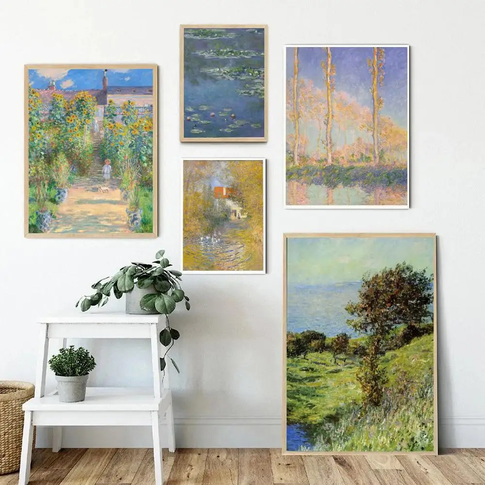 Claude Monet Poster Classic Vintage Posters HD Quality Wall Art Retro Posters for Home Room Wall Decor