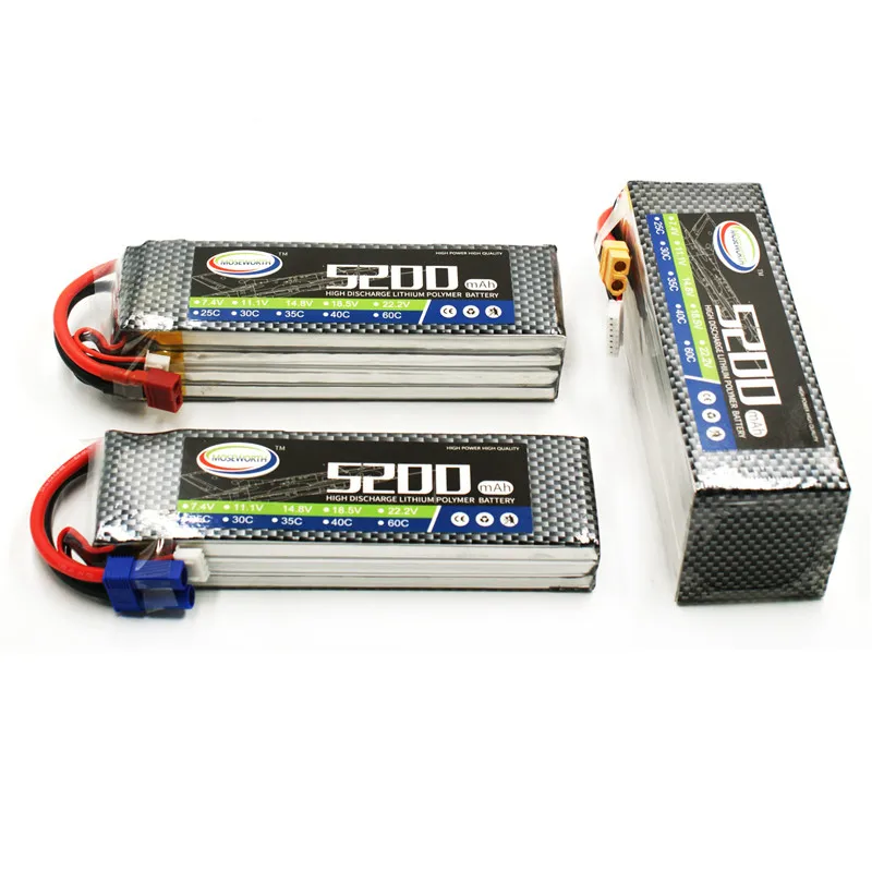 2S Lipo Battery 7.4v 1300mah 1500mah 1800mah 2200mah 3000mah 4200mah 5200mah  JST/XT60/T 30C RC Parts 7.4v Battery