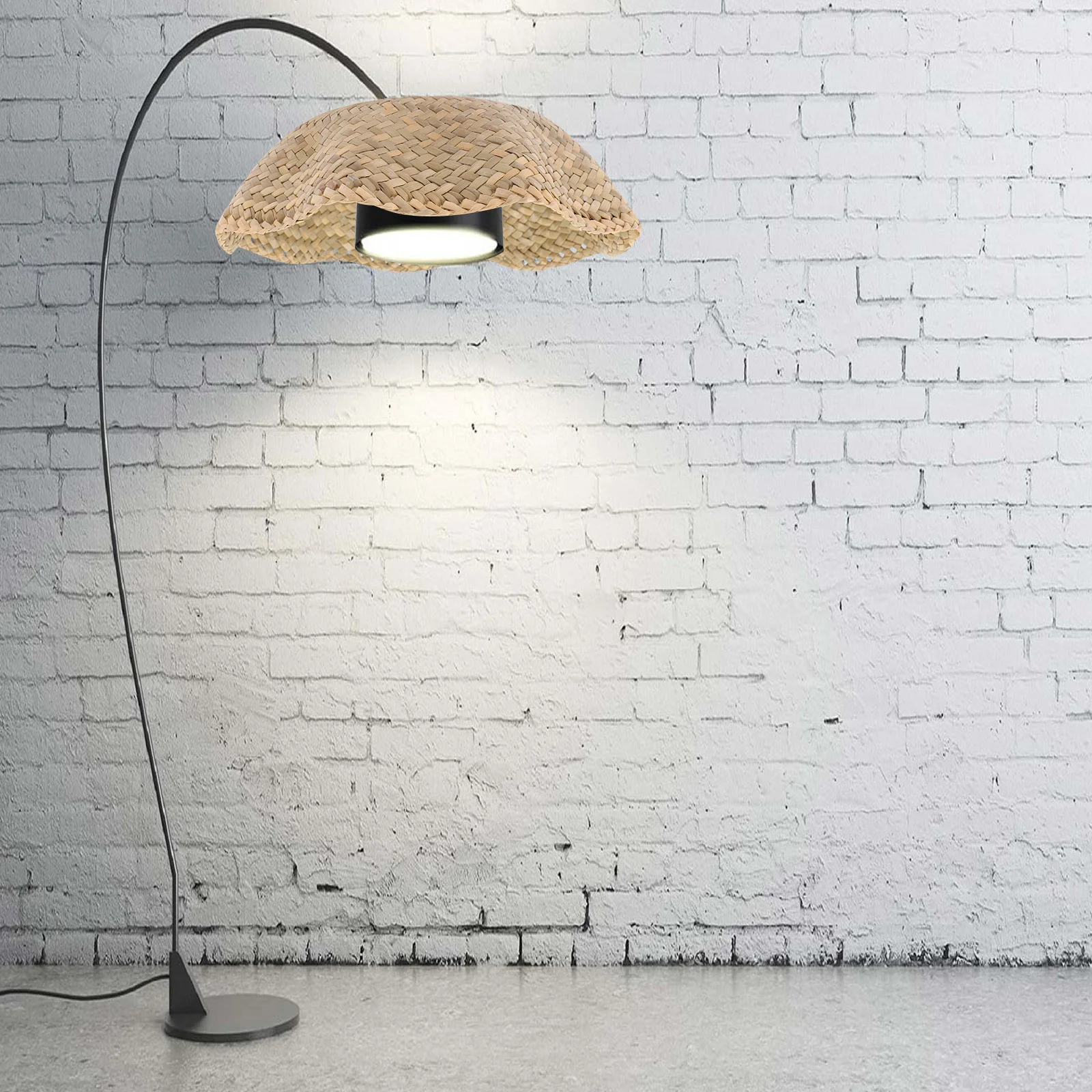 

Rustic Woven Lamp Shades Straw Braided Cover Soften Bright Light Unique Atmosphere Country Decor Hanging Lampshade