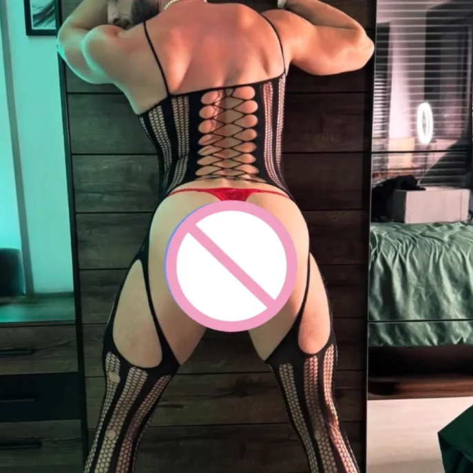 Mens Jumpsuit Sling Erotic Bodystockings Fishnet Pantyhose Male Nightgown Sissy Fetish Clothes Men's Sexy Bodysuits Dropshipping