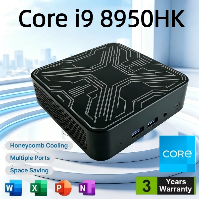 Neuer Mini-PC Core i9 8950HK 16GB 1TB 2TB Tragbare SSD 4K HD Gaming Mini-Computer Desktop-PC Gamer