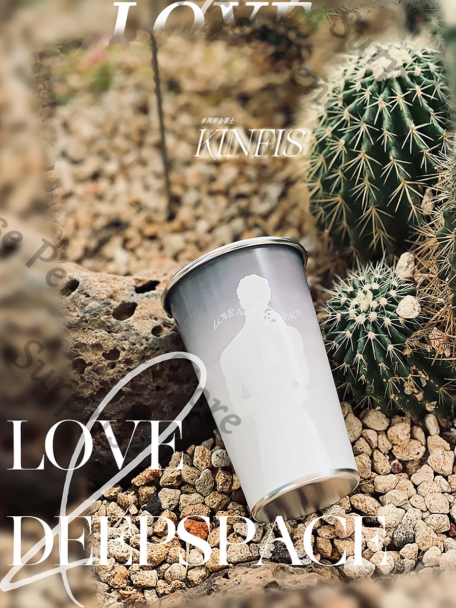 أنيمي الحب والمساحة العميقة سيلوس تأثيري Poikilothermy المشروبات الباردة بهلوان الكرتون فنجان القهوة التميمة المياه الزجاج حلية المشجعين هدية