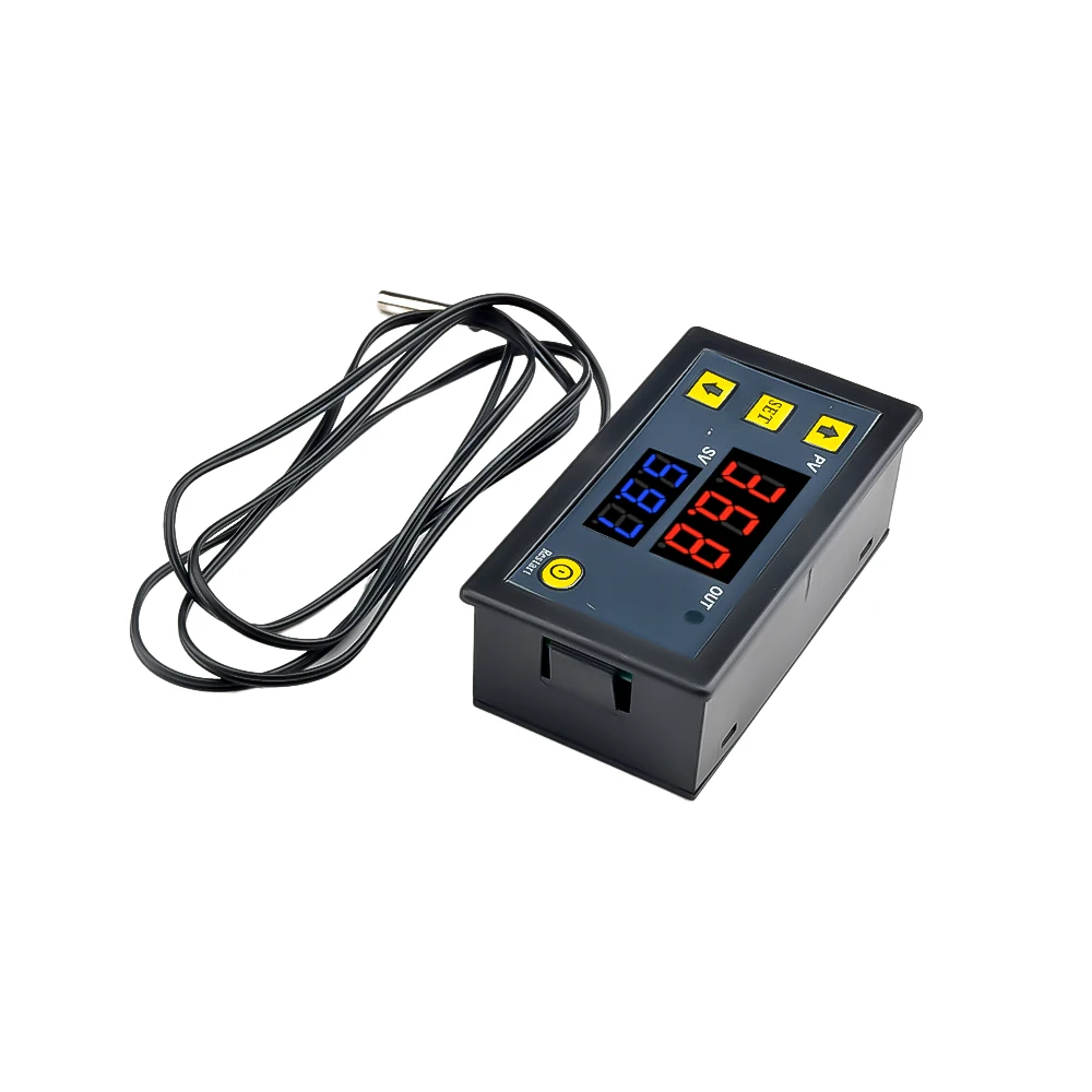 W3230  LED Digital Temperature Controller Thermostat Temperature Control Switch Sensor Red Blue Display Meter DC24V AC110-220V