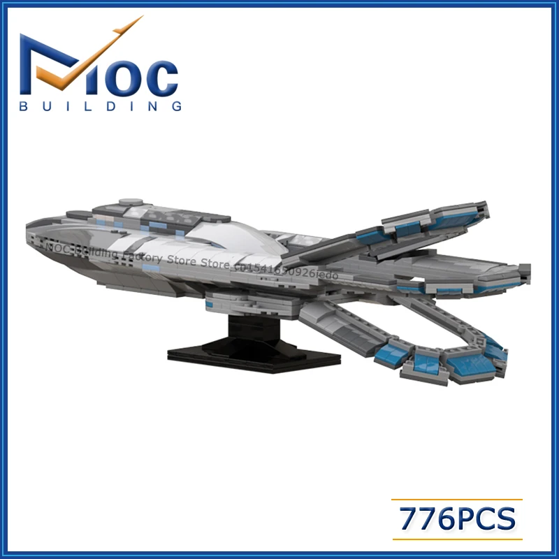 

Строительные блоки MOC, классический космический фильм, серия военного корабля, модель исследования корабля, игрушка-челнок, сделай сам, сборные кирпичи, креативный рождественский подарок