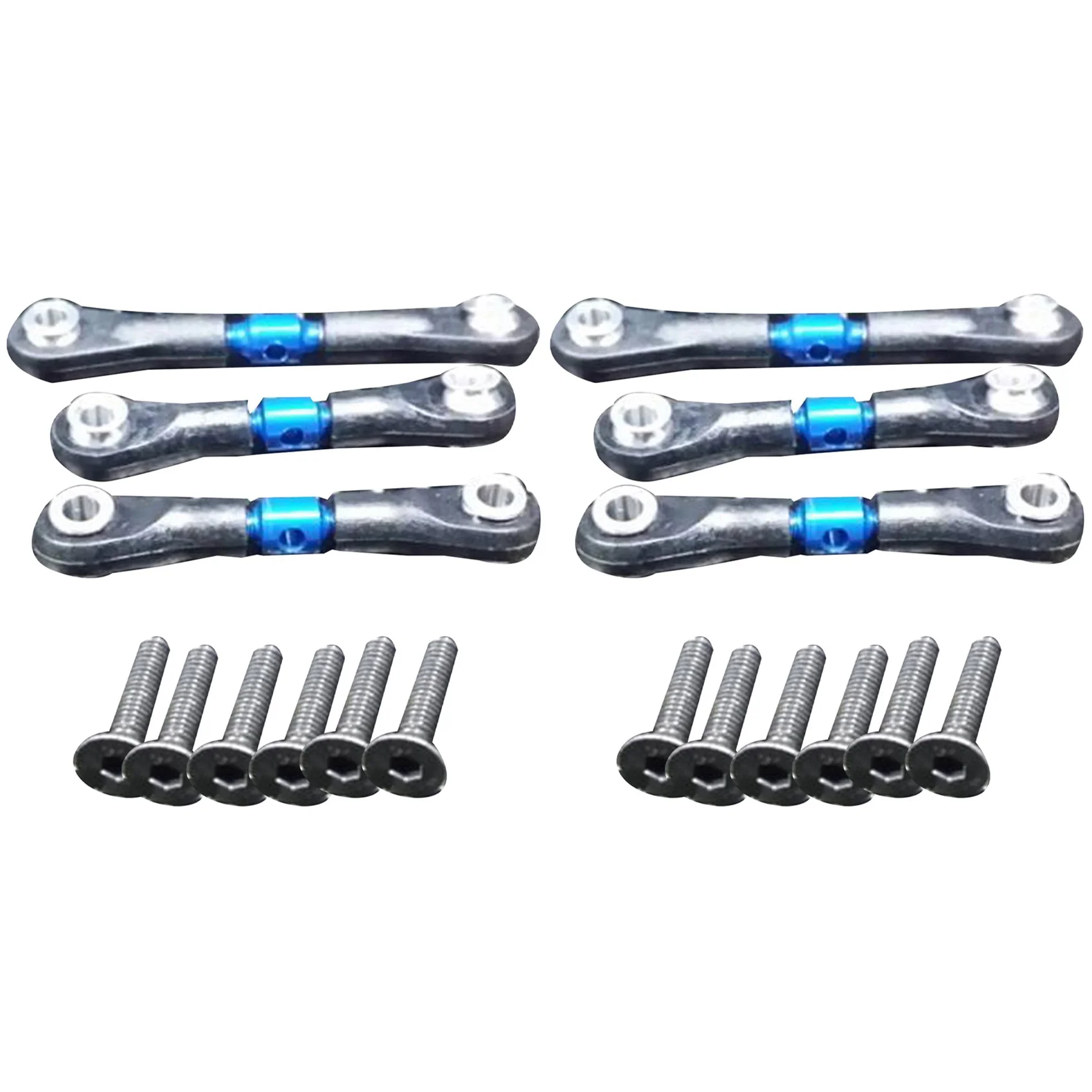 9 pezzi tirante sterzo in metallo biella per Tamiya TT02 TT02T 1/10 RC accessori ricambi auto, blu