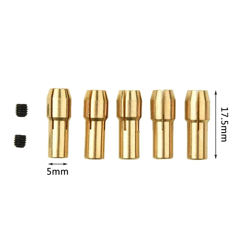 8pcs/set 0.5-3mm Brass Collet Mini Drill Chucks For Electric Motor Shaft Drill Bit Tools Metal Drills Chuck Adapter