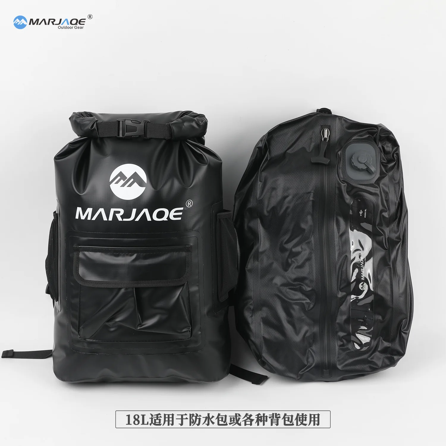 MARJAQE22L River Trekking Backpack, Rafting Waterproof Bucket Bag, Camouflage Dry Bag, Outdoor Waterproof Backpack