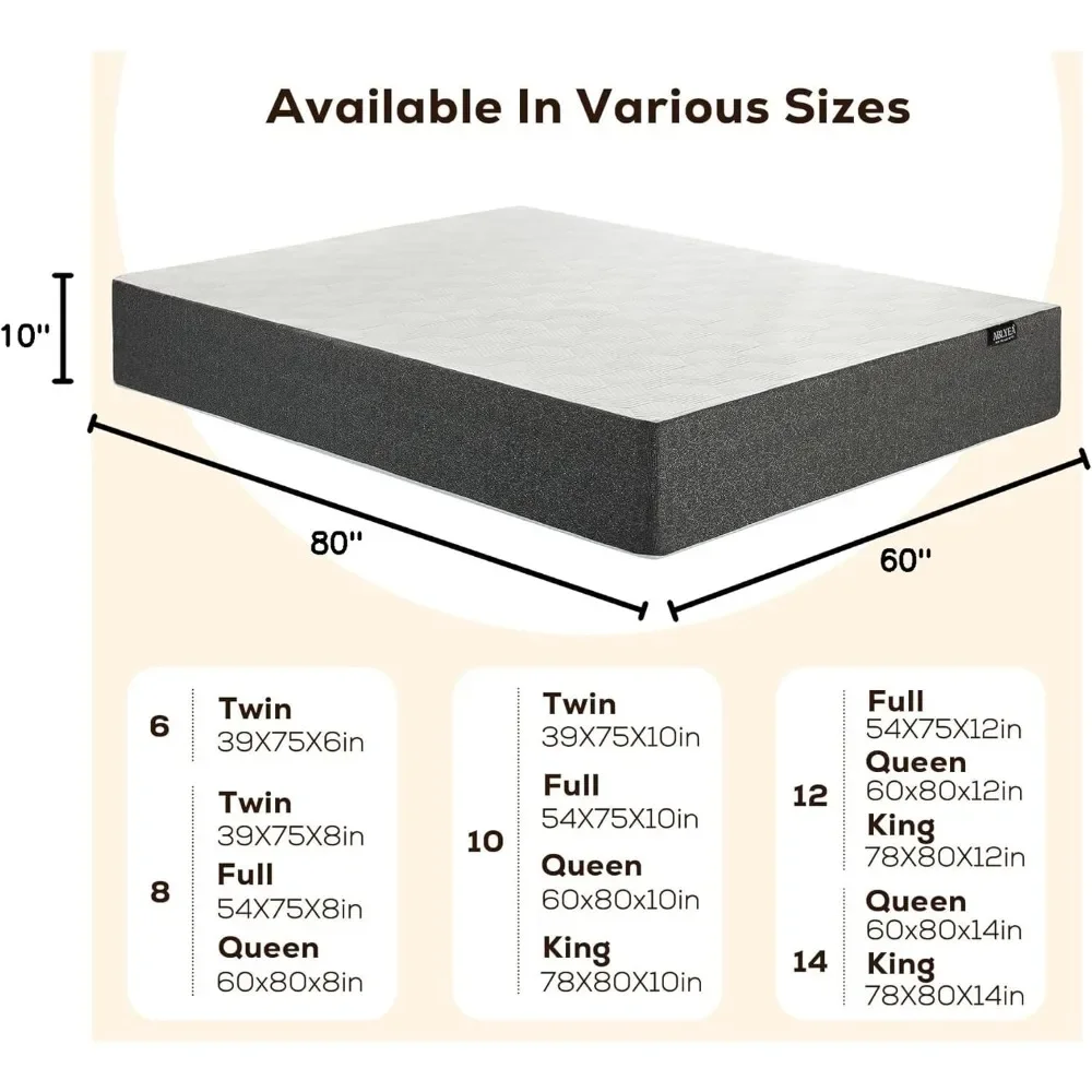 10 Inch Gel Memory Foam Mattress