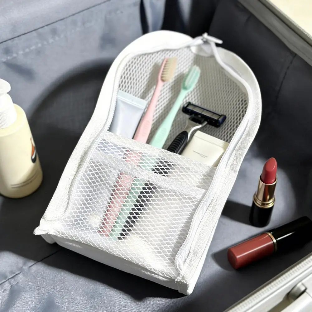  Travel Makeup Bag, Toothbrush Storage Bag,velcro Hanging Strap Makeup Brush Bag, Waterproof Toileting bag Storage Bag