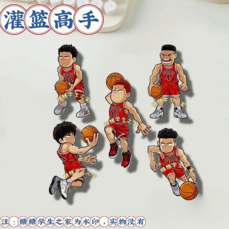 Slam Dunk Q version brooch Sakuragi Hanamichi Rukawa Kaede Mitsui same basketball badge student school bag pendant jewelry gift