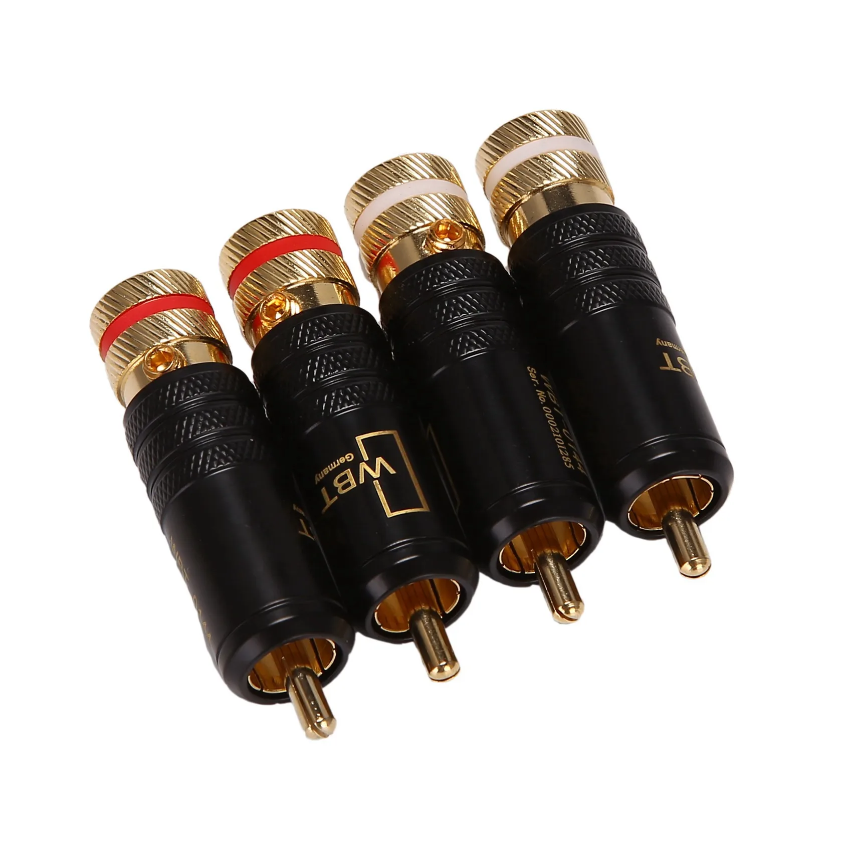 

T82C Hot Sale-16Pcs Rca Locking Plugs Audio Video Connectors
