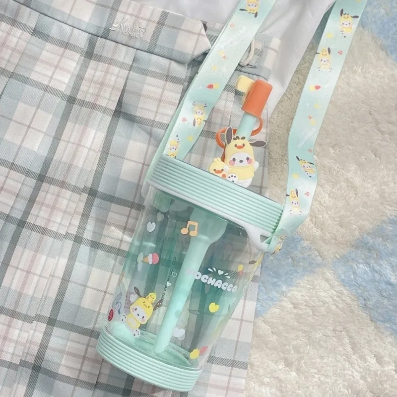 Taza de paja Sanrio, Kuromi Kawaii, Anime, moda bonita, paja para estudiantes, acompañamiento, resistencia a altas temperaturas, anticaída, nuevo estilo