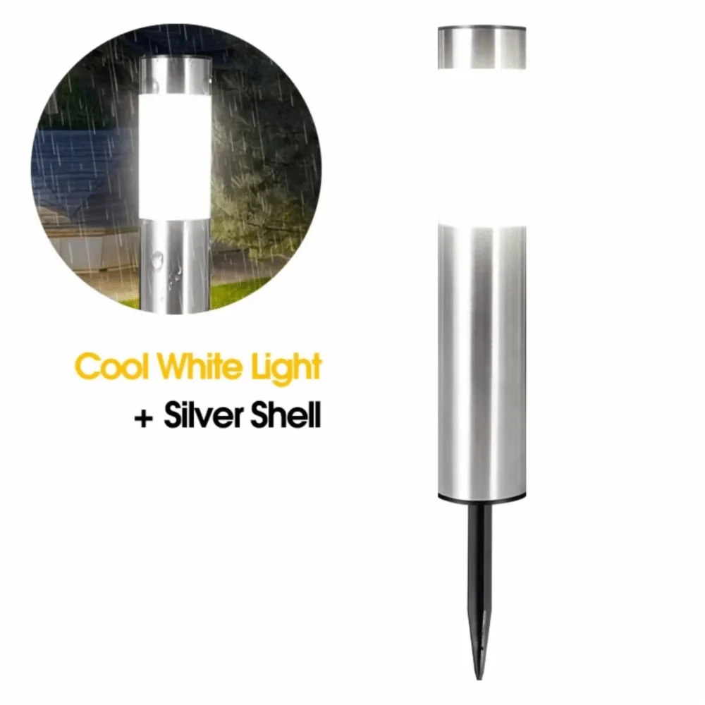 Waterproof Auto on/Off Light Solar Path Light Stainless Steel LED Garden Lawn Lamp Energy Saving Landscape Light Driveway
