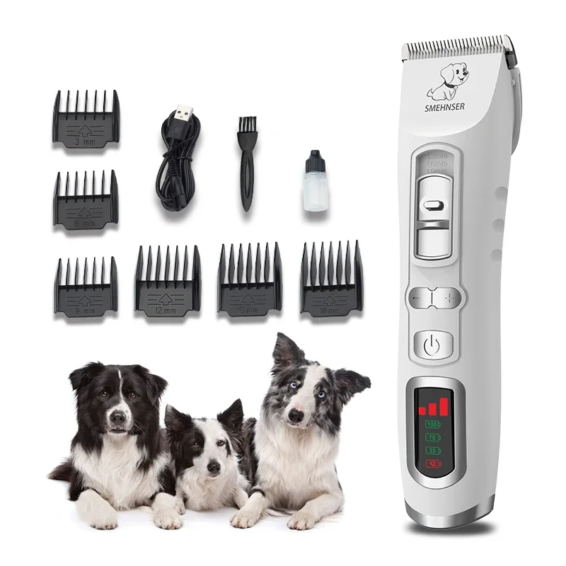 Professional Cordless Dog Pet Hair Trimmer Small Duty Cutting Machine Automatic Stainless Steel Animal Clipper Luxury Style