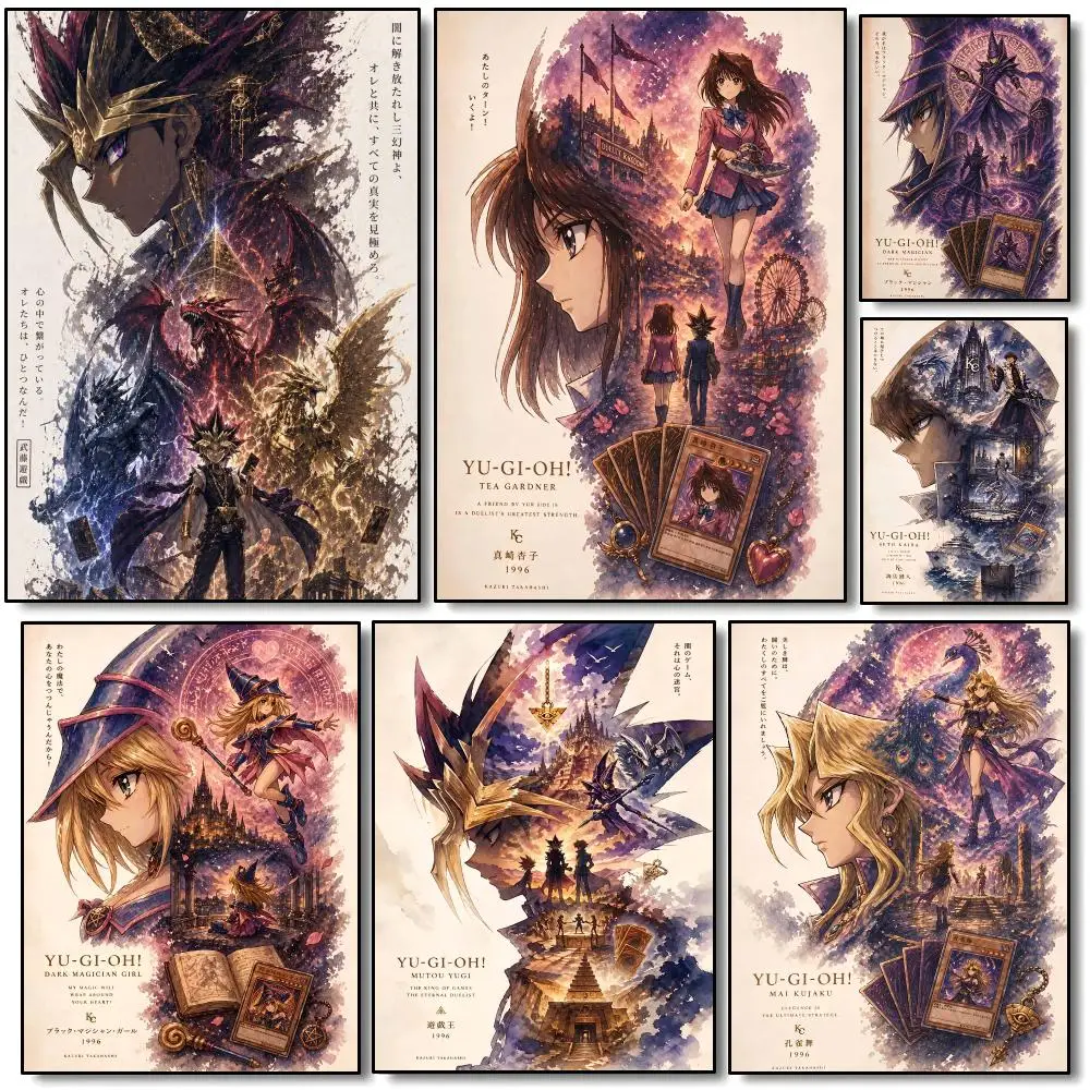 Anime Card Game Y-Yu-Gi-OH Poster Modern Aesthetic Wall Art | Stylish Bedroom Home Decor & Unique Gift Ideas