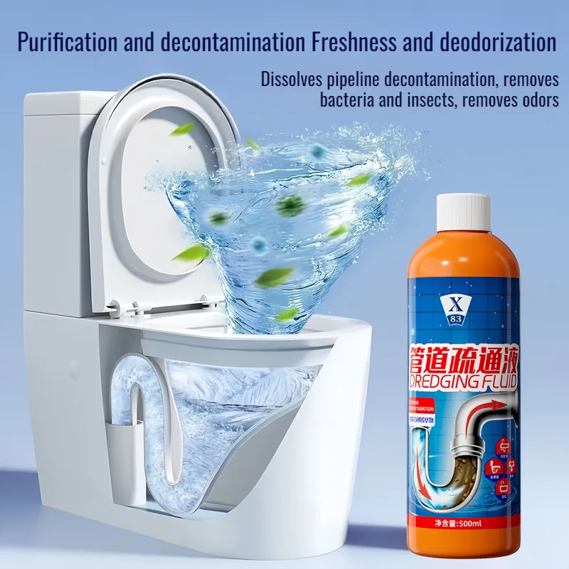 Sewer Pipe Unclogging Agent Specialized Toilet Clogging Dissolving Grease Cleaning Deodorizing Kitchen Toilet Pipe Unclogger