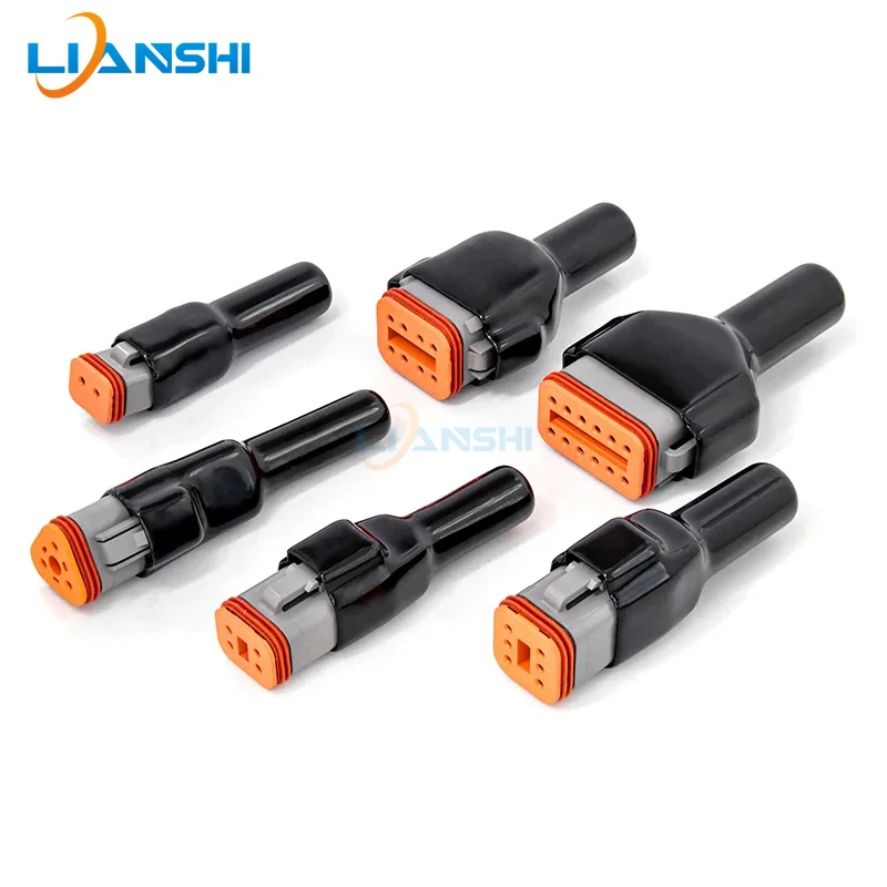 1pcs DT Series Automotive Connector Protective Boot DT2S-BT-BK Dust Cap 2/3/4/6/8/12P Male & Female Protective Tail Clip