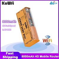 KuWFi 300Mbps 4G WiFi Mobile Router Portable Mini LTE Router Large Capacity  8000mAh Ultra Long Battery Life USB Output TypeC