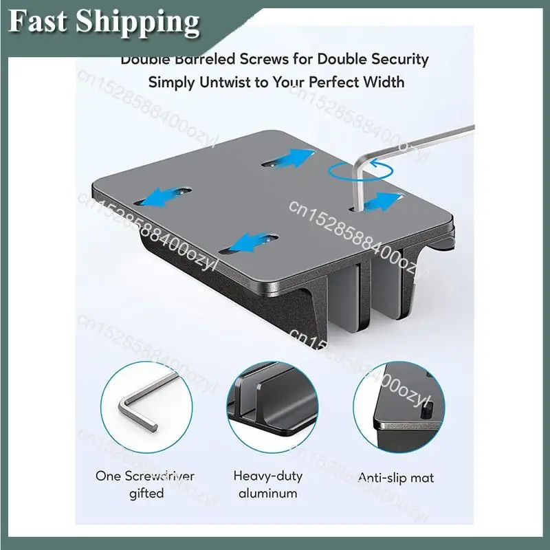 Suporte vertical para laptop August com 3 espaços para computador, tablet, telefone - cabe em todos os modelos de laptop (até 17,3 polegadas)