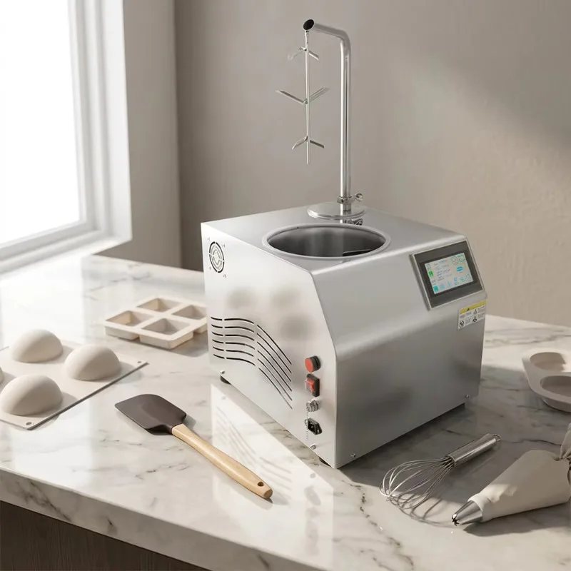 New Stainless Steel Multifunctional Chocolate Tempering Moulding Enrobing Machine Milk Corn Nuts Compatibility High Use