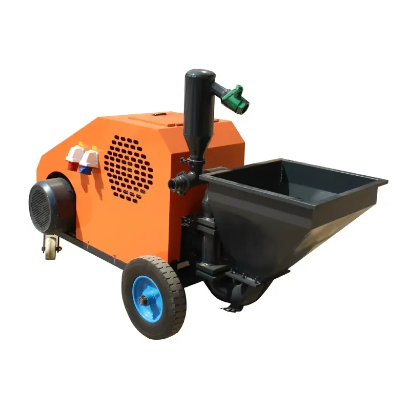 Dual Cylinder Dual Speed Mortar Spray Machine for Coating Cement Grouting Real Stone Paint Plastering Spray Gun
