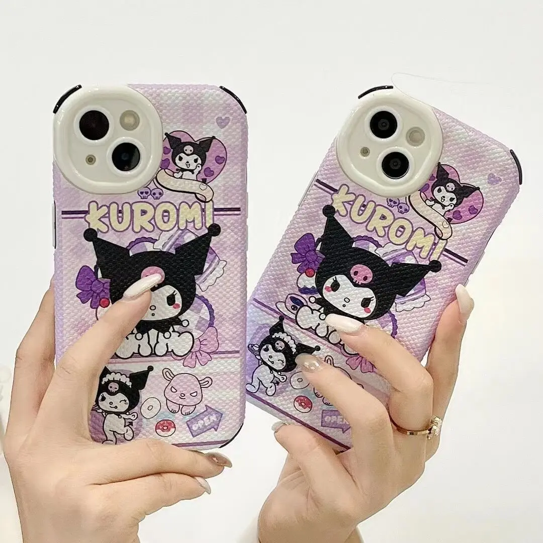 Sanrio Hello Kitty Kuromi My Melody Cinnamoroll IPhone 14plus Apple 11 Is Suitable for 12/13pro Max Mobile Phone Case