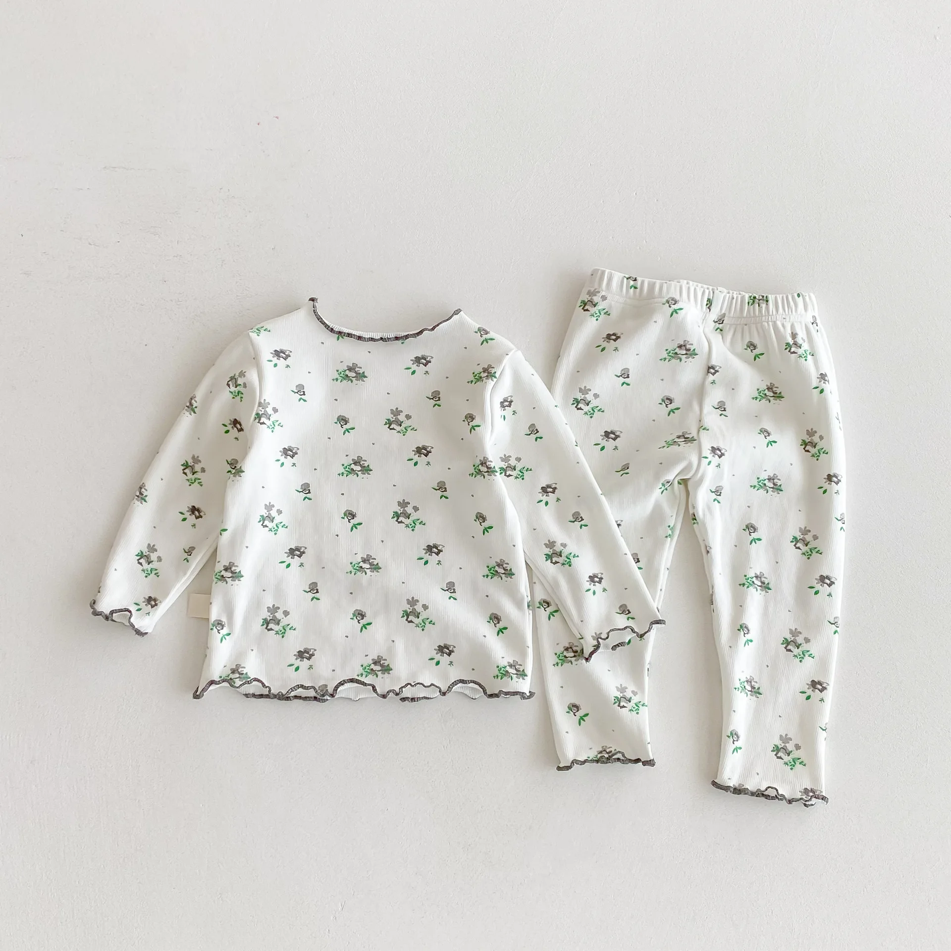 Autumn Home Suit 2025 Autumn Clothes Floral Loungewear Two-Piece Set