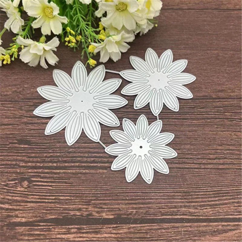 Stencil per fustelle in metallo con fiore 3D per Scrapbooking fai da te modello artigianale con goffratura decorativa