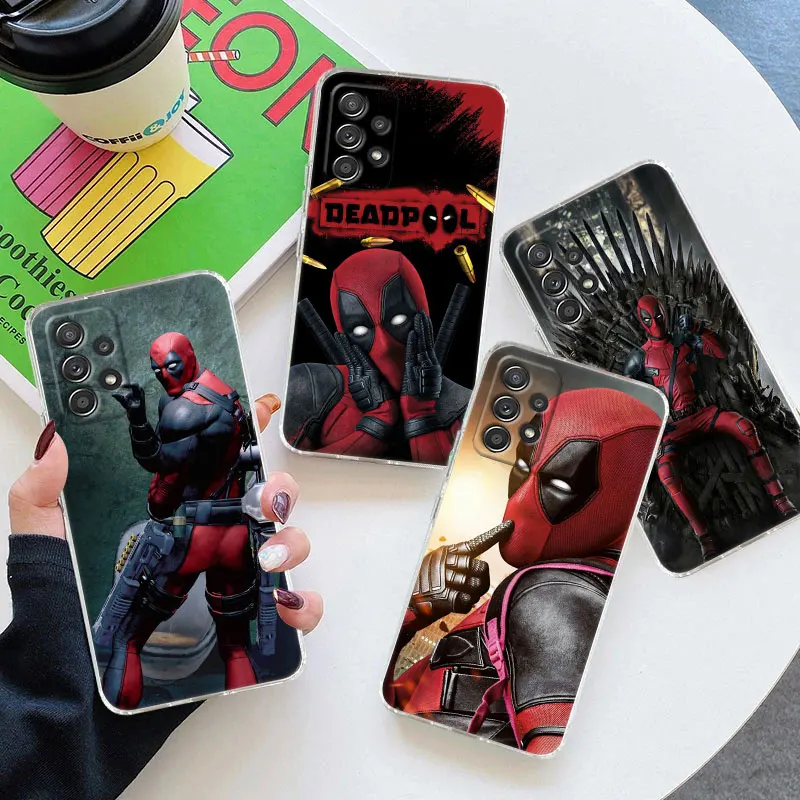 

Marvel Deadpool Funny Clear Case For Samsung Galaxy A57 A37 A56 A36 A55 A54 A35 A26 A07 A17 A16 A06 A36 A15 Soft Dead pool Cover