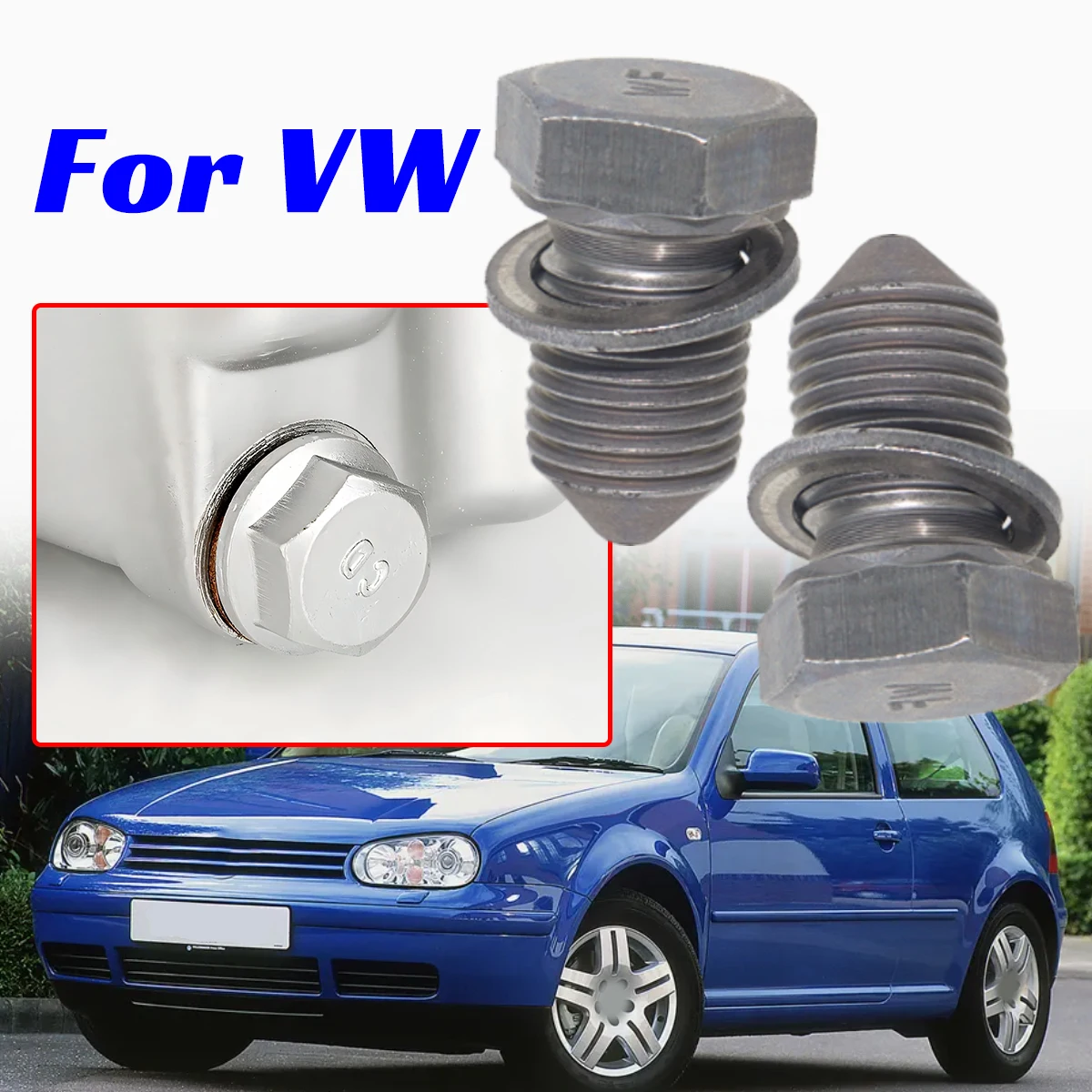 

For VW Golf MK4 MK5 MK6 MK7 1J 1K 5K 5G 1997-2017 M14x1.5x22 Engine Oil Sump Pan Plug Drain Seal Washer Screw Thread Replacement