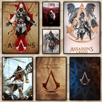 Assassins Creed Painting Calligraphy HD Canvas Poster living room bedroom bar aesthetic decoration