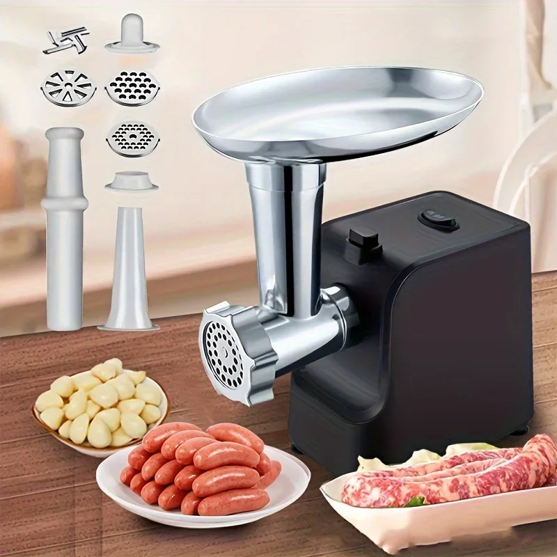 Functional Electric Meat Grinder,Sausage Filling Machine,Stainless Steel Food Grinder with Sausage Tube Cube Machine