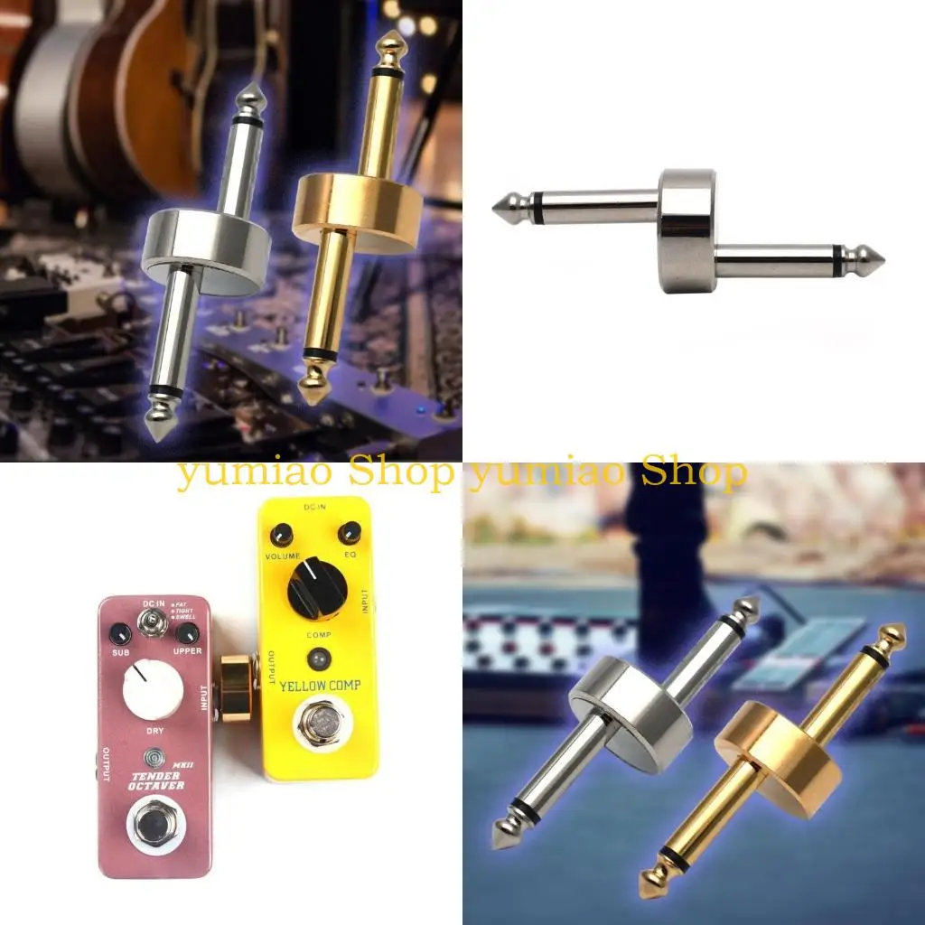 

587B 6.35mm 1/4in Guitar Pedal Coupler Adapter 6.35mm 1/4in Metal Connector for Stage Equipment