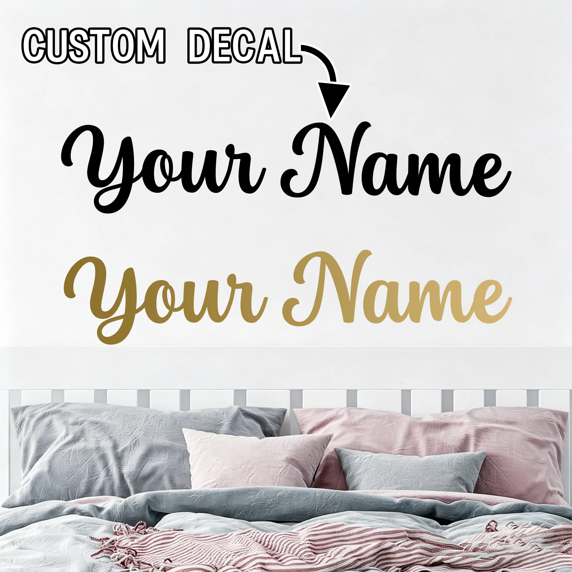 Home Decor Quotes - 3 Stück personalisierte Wandaufkleber, handgeschriebene Zitate,