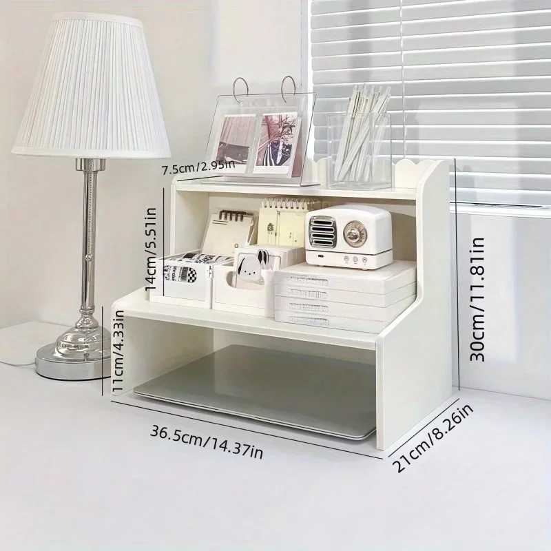 

Customizable Multi-Functional Storage Shelf with Drawers & Bins，Dormitory Office Cosmetics, Stationery