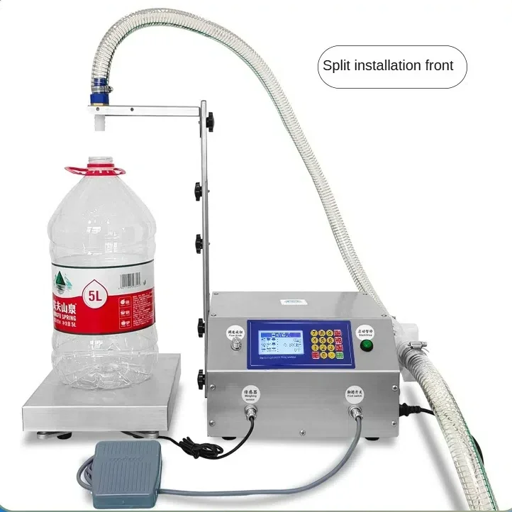 CSY-L36 Weighing Filling Machine for Beverage Olive Oil Wine Water and Sauce Semi-Automatic High-Speed Large Flow Filling