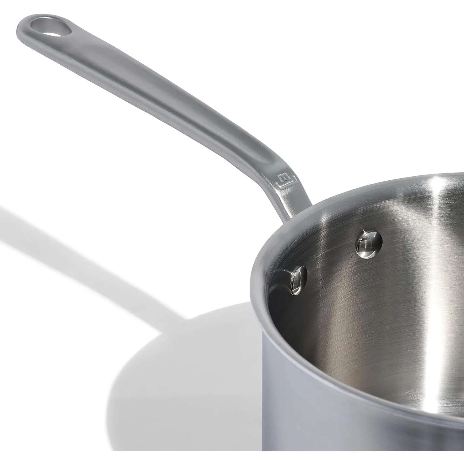 Made in Cookware 4 Quart Stainless Steel Saucepan with Lid 5 Ply Clad Sauce Pan Professional Induction Compatible