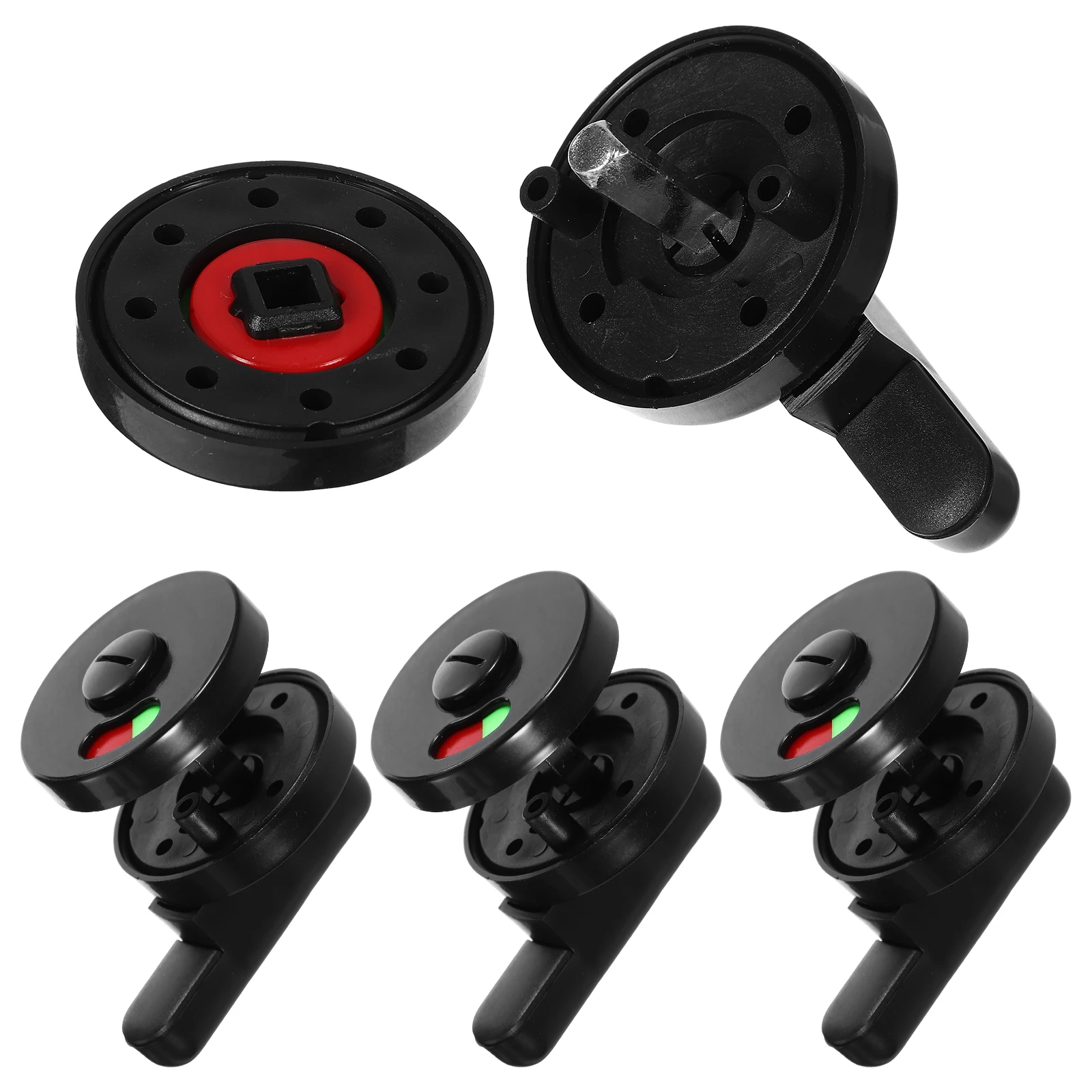 

4pcs Door Locks Rustproof Durable Bathroom Partition Indicator Light Shower Toilet Accessory Hardware